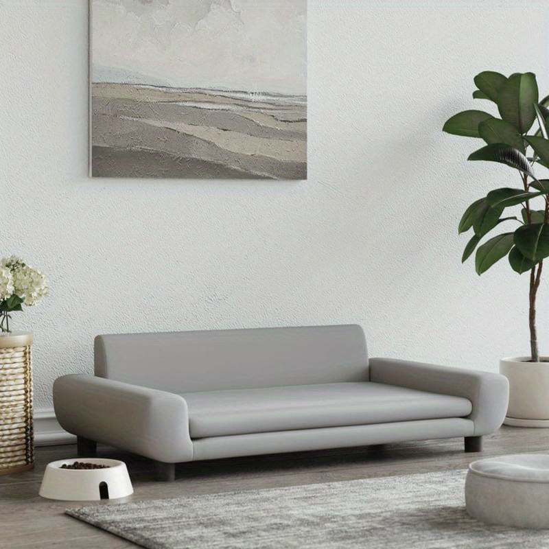 Hondenbed – Hondenkussen – Huisdierenmand – Dogbed – Lichtgrijs – Luxe Velvet – Ruim en Comfortabel – Polyester Materialen