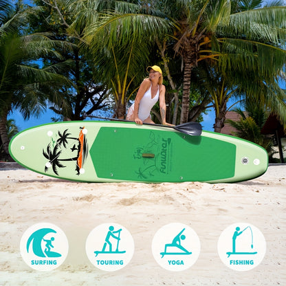 Paddleboard – SUP Board – Opblaasbaar Board – Stand Up Paddle – Watersportboard – Groen Shadow Coconut Breeze – Stevig PVC Materiaal – Compact Op te Bergen