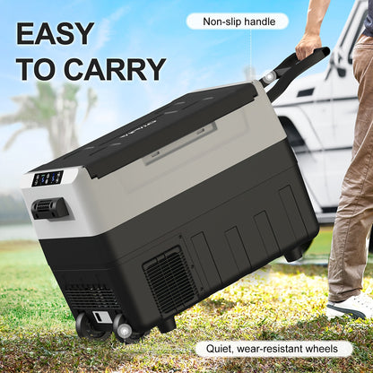Draagbare Koel- en Vriesunit – Koelbox – Vriesbox – Camping Koeler – Mobiele Koelbox – Dual-Zone Temperatuurregeling – 35L/40L/45L Met Antislip Wielen