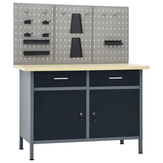 Gereedschapskast – Werkplaatswagen – Gereedschapskar – Gereedschapskist – Opbergkast – Stalen Werkbank – 120x60x85 cm – 500 kg Draagvermogen