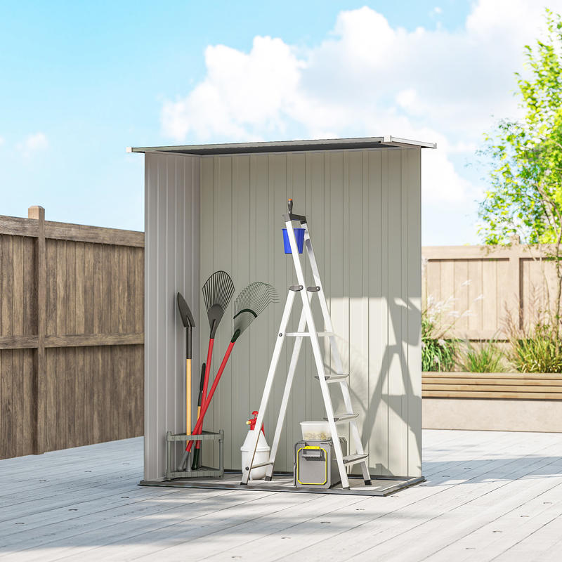 Tool shed garden house tool shed with door outdoor steel dark grey 142 x 84 x 189cm, temporary, removable, Temporary Shelter, Outdoor Shed, Compact Shed, Weatherresistant, Storage Shed, Utility Shed, Gardeners, Landscapers