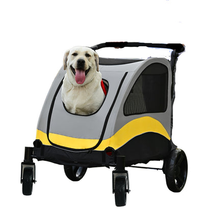 Hondenbuggy – Hondenwagen – Huisdier Buggy – Wandelwagen Hond – Dierenwagen – Maat L – Stevig Metalen Frame – Waterafstotende Oxford-stof