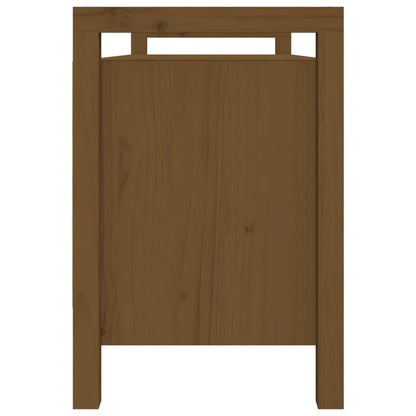 This Bench, Measuring 110X40X60 Cm And Made of Solid Pine Wood in Honey Brown, Is Ideal As a Shoe Stool in Your Hallway Or As a Storage Stool in Your Living Room.