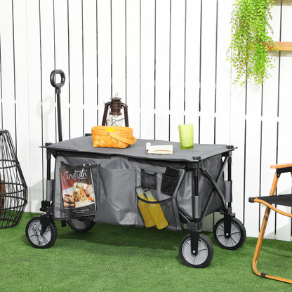 Kast – Opbergkast – Houten Kast – Tuinkast – Buitenkast – Dubbele Deuren – Weerbestendig Hout – 2 Schappen – Grijs – 74 x 43 x 88 cm
