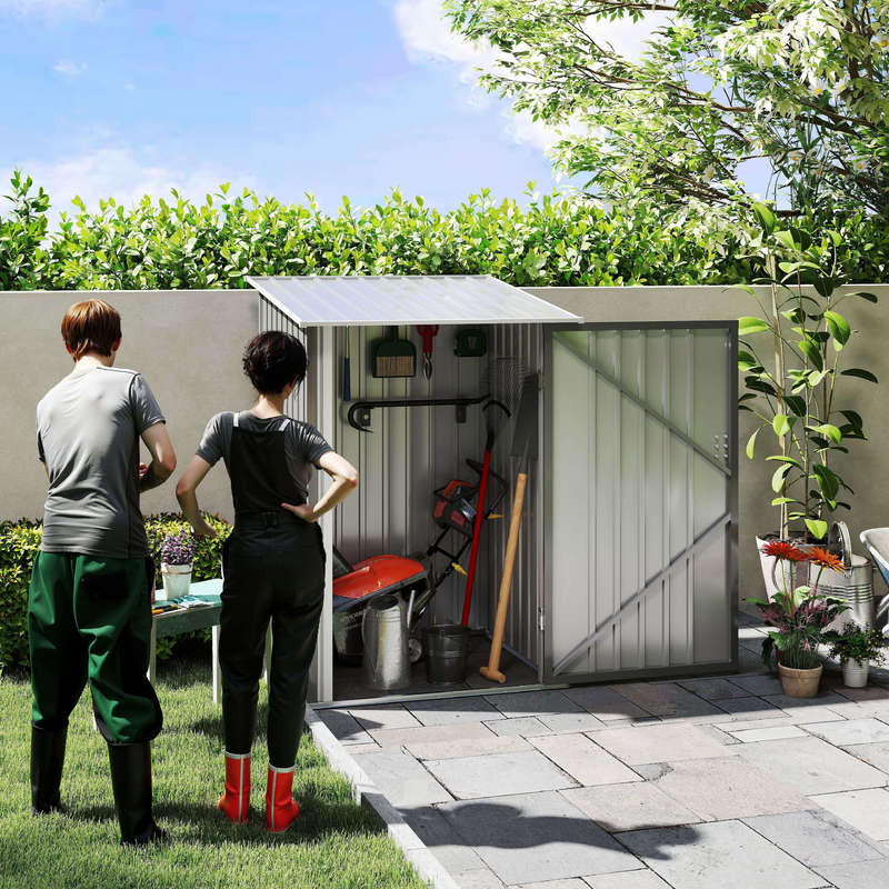 Gereedschapsschuur – Tuinberging – Berging – Opberghok – Tuinkast – Grote Afmetingen 100x103x160 cm – Robuust Gegalvaniseerd Staal – Verwijderbare Panelen