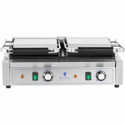 Smooth Double Electric Contact Grill, 48 x 23 cm, 3600 W - QUORE
