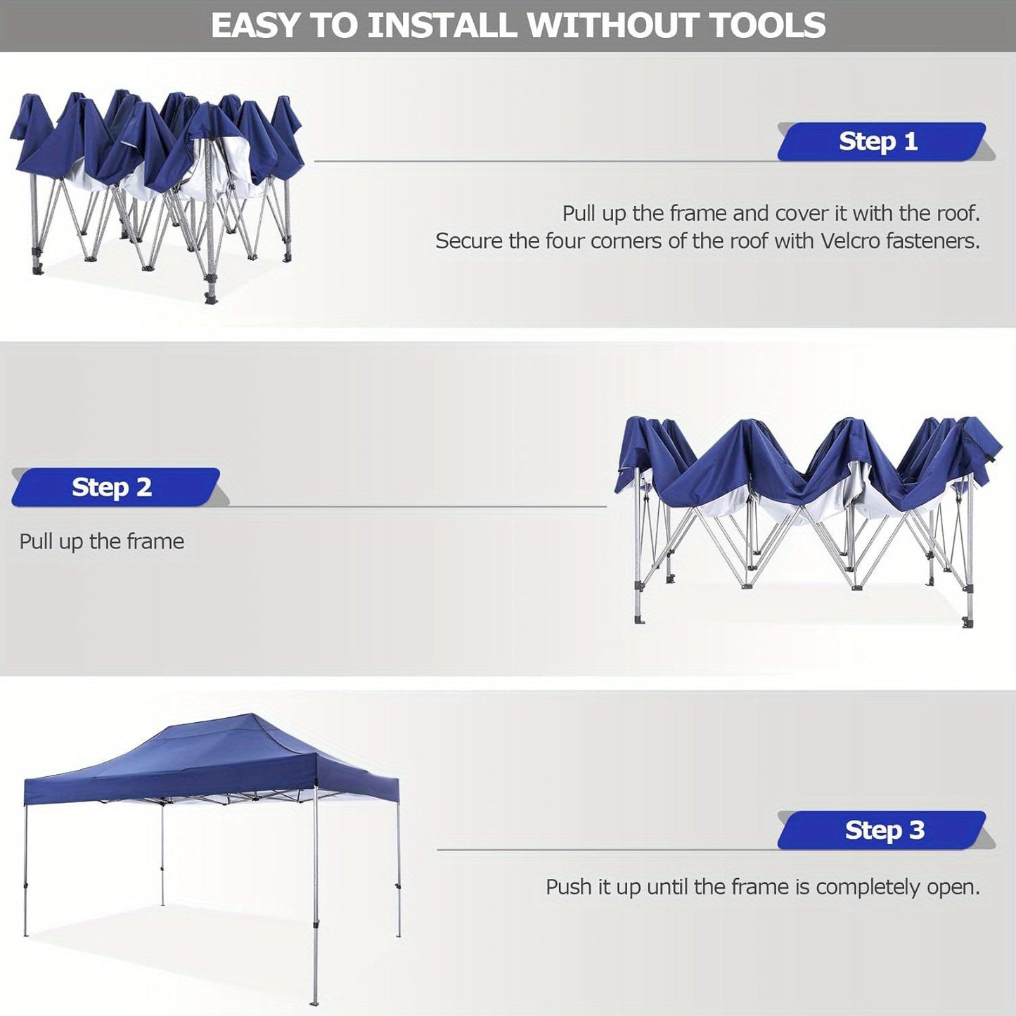 3.05x4.57meter Pop-up Canopy Tent with 4 Removable Side Walls, Comes with A Handy Carrying Bag, Sunproof, Perfect for Parties, Weddings And Picnics