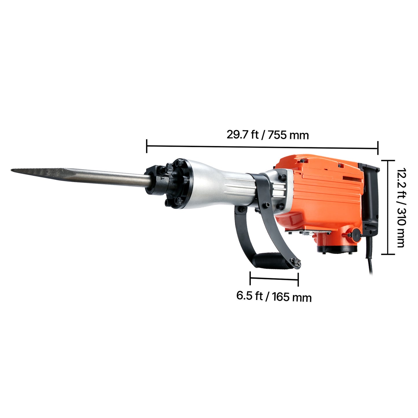 Slaghamer – Breekhamer – Voorhamer – Uitdeukhamer – Slagtrekker – 2200W Krachtige Motor – Inclusief 4 Verwisselbare Beitels