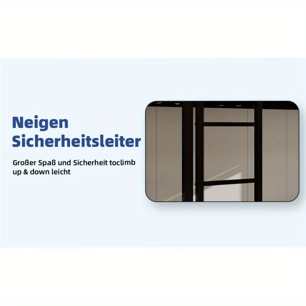 Metalen Stapelbed – Stapelbed – Tienerbed – Bedbank – Slaapbank – Zwart – Robuust En Duurzaam Metaal – Veiligheidsrails Bovenbed