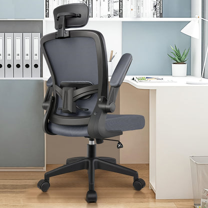 Ergonomische Bureaustoel – Kantoorstoel – Werkstoel – Gamestoel – Draaistoel – Verstelbare Lendensteun – Hoogwaardig Metalen Frame – Zwart