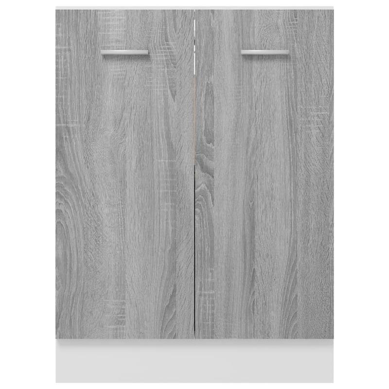 Modern Rustic Kitchen Set with Ample Storage, Sturdy Material, Organizes Kitchen Space, Ideal for Kitchen and Bathroom – Base Cabinet 60x46x81.5 cm, Finished Wood Gray Sonoma Oak Color