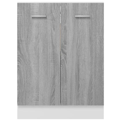 Modern Rustic Kitchen Set with Ample Storage, Sturdy Material, Organizes Kitchen Space, Ideal for Kitchen and Bathroom – Base Cabinet 60x46x81.5 cm, Finished Wood Gray Sonoma Oak Color