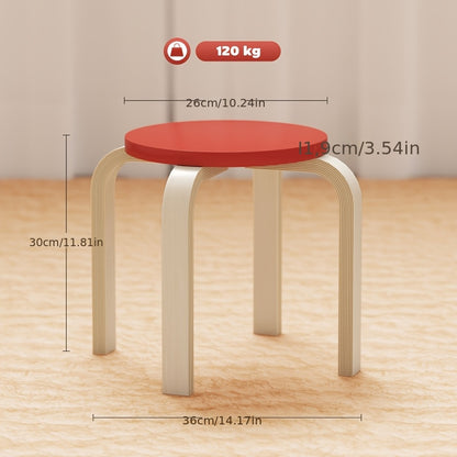4pcs Dining Chairs, Stacking Stools, Coffee Table Stools,  Stools, Space Saving, with Footrests, Painted, Colorful, Kitchen Stools, Stools For Kitchen Counter, Counter Height Bar Stools, Kitchen Bar Stools, Kitchen Stool, Com