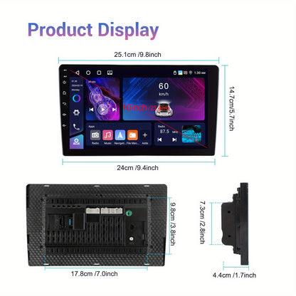 Android Autoradio Skoda Octavia – Multimedia Systeem – Dubbel Din Radio – Touchscreen Radio – GPS Navigatie – 10 Inch HD Scherm – Draadloze CarPlay & Android Auto – AHD Achteruitrijcamera & Microfoon