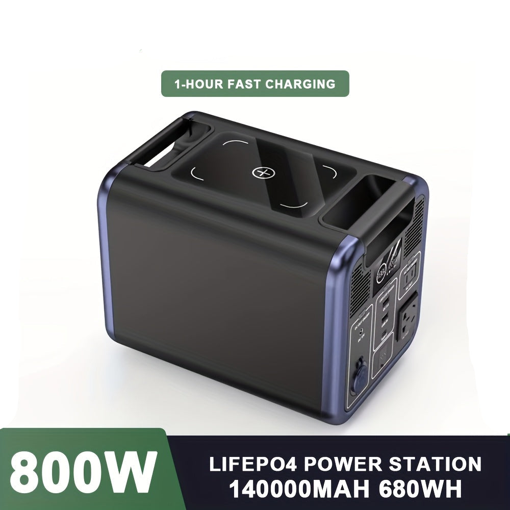 Powerstation – Draagbare Generator – Noodstroomvoorziening – Mobiele Energiebron – Camping Accu – 680Wh Capaciteit – 1200W Piekvermogen