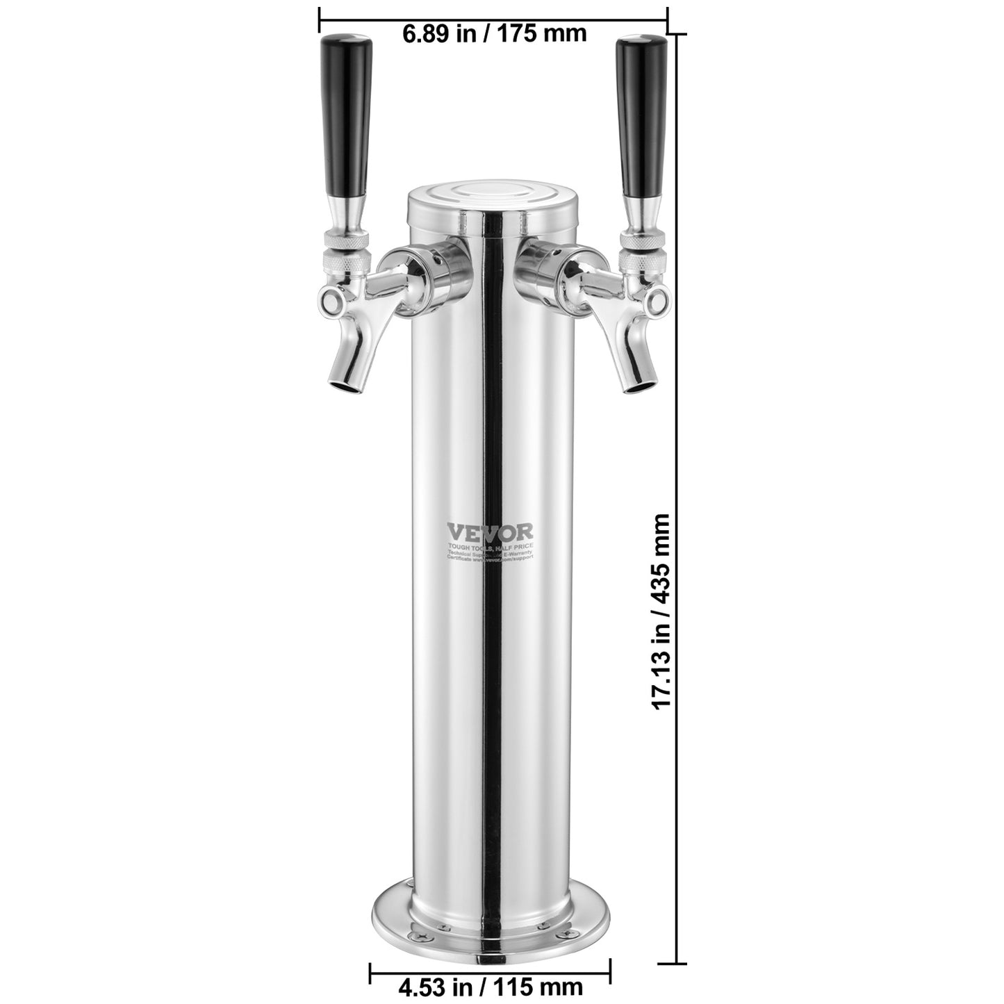 Dubbele Bierkraan – Bierdispensers – Bierkraan Set – Kegerator Tap – Tapinstallatie – RVS 304 Staal – Dual Gauge Drukregelaar