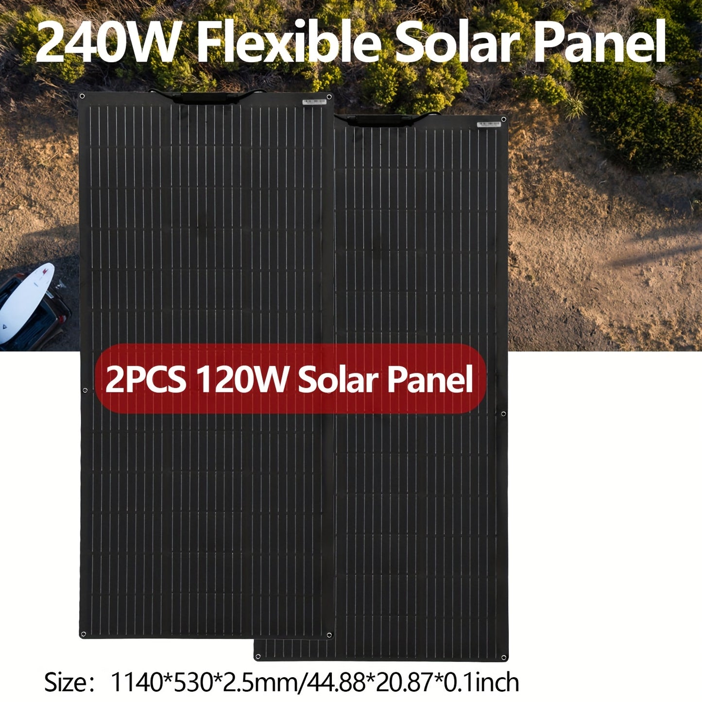 Zonnepaneelset – Zonnepanelen – Solar Panelen – Zonne-energie – 12V Batterijen – 240W Vermogen – Monokristallijn Silicium