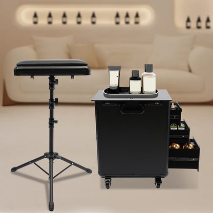 Make-upkoffer – Make-upcase – Cosmetica koffer – Beautycase – Visagiekoffer – Grote capaciteit – Verstelbare armsteun en slot