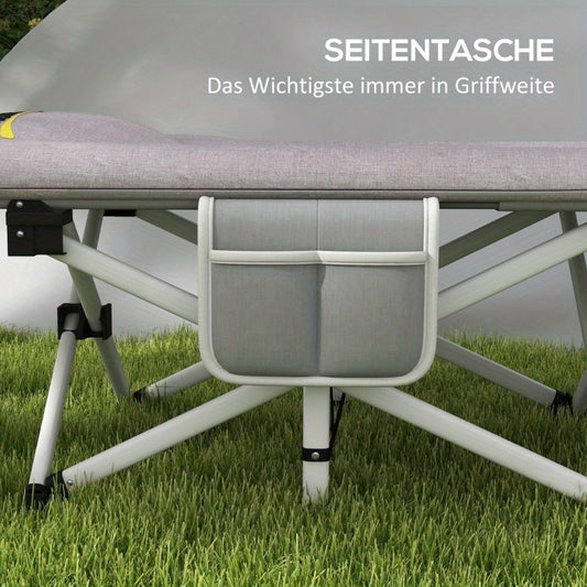 Opvouwbaar Campingbed – Campingslaapbed – Logeerbed – Reisslaapbed – Veldbed – Draagbaar – 200x65x42 cm – 200 kg Draagvermogen – Oxford Stof Waterproof