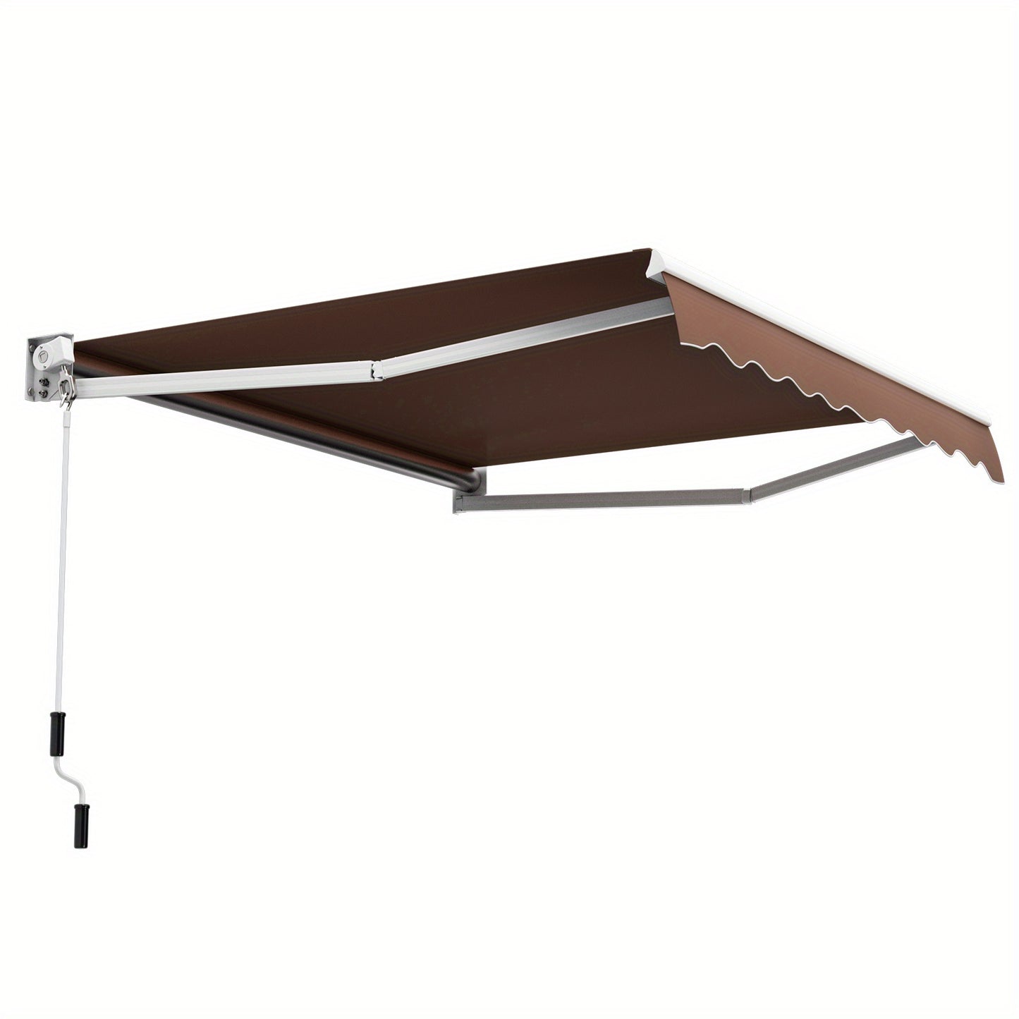 Zonnescherm – Zonwering – Terrasoverkapping – Uitvalscherm – Inklapbaar – Koffiekleur – 295x250 cm – Aluminium Frame