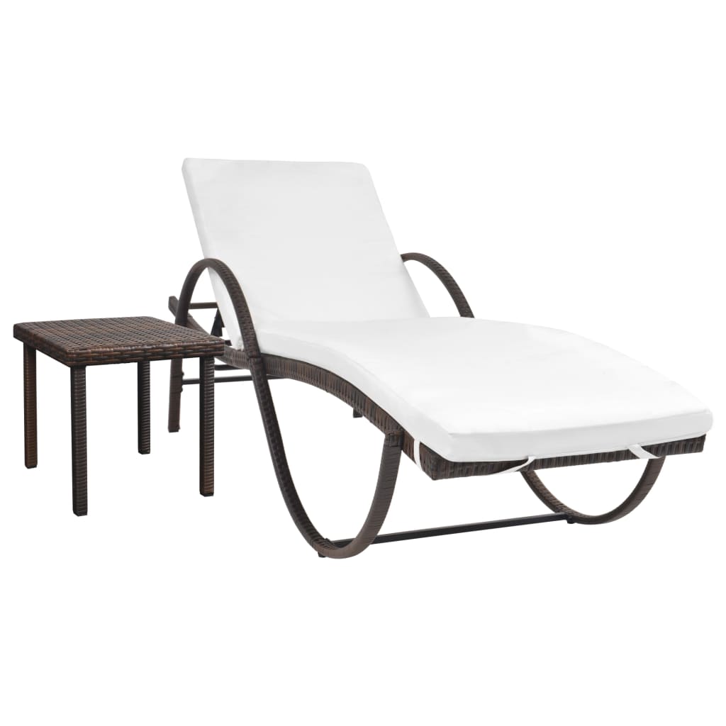 Lounge Set – Tuinligstoel – Buitenmeubel – Lounge Stoel – PE-Rattan – Gepoedercoat Staal – Afneembare Kussens