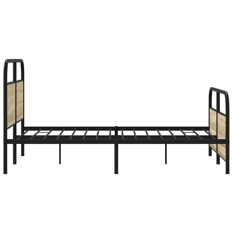 Single bed, Sonoma oak metal structure without mattress 140x200cm