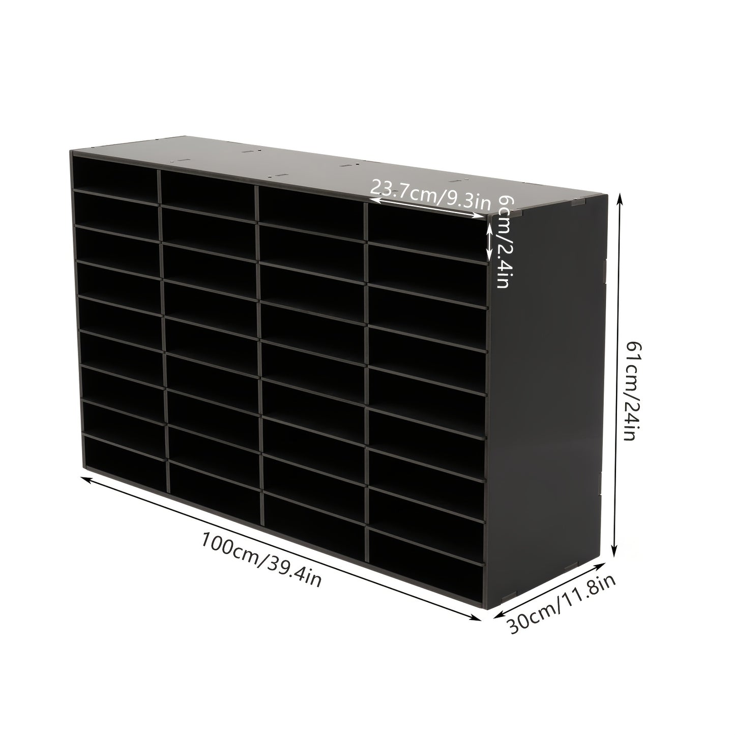 Documenthouder – Documenten Organizer – Vakkenkast – Archiefkast – Bureau Organizer – 36 Vakken – Stevig PVC Board – Draagvermogen 80 kg – Zwart