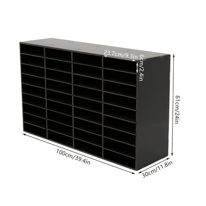 Documenthouder – Documenten Organizer – Vakkenkast – Archiefkast – Bureau Organizer – 36 Vakken – Stevig PVC Board – Draagvermogen 80 kg – Zwart