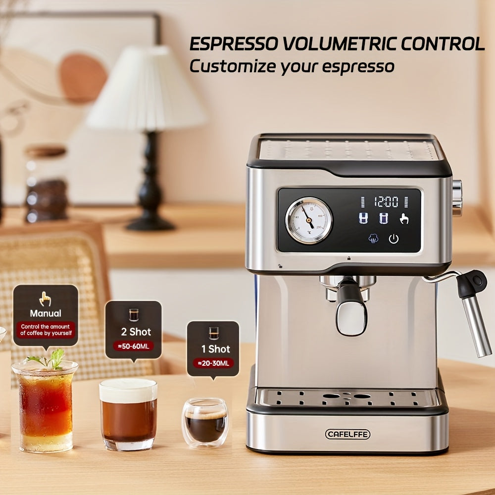 Espressomachine – Koffiezetapparaat – Cappuccinomachine – Latte Macchiatomachine – Melkopschuimer – 3-Speed Temperatuurregeling – 1,5L Afneembaar Waterreservoir