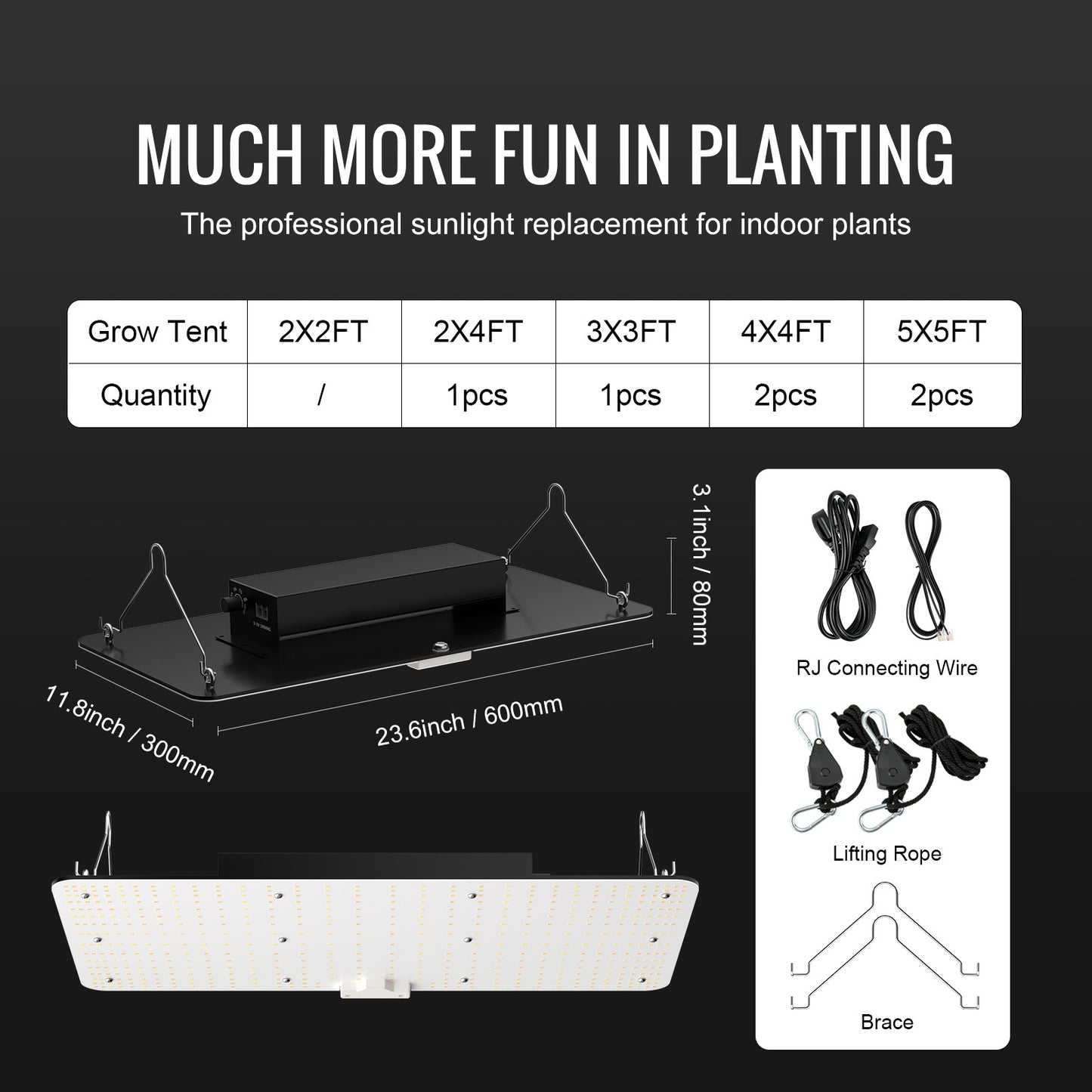 LED Kweeklamp – Groeilamp – Bloeilamp – Plantenlamp – Grow Light – 200W Full Spectrum – Dimbaar – Waterdicht – Lange Levensduur