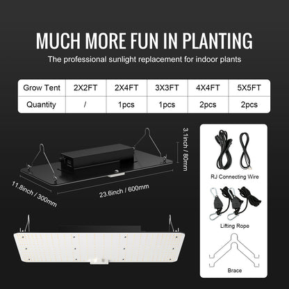 LED Kweeklamp – Groeilamp – Bloeilamp – Plantenlamp – Grow Light – 200W Full Spectrum – Dimbaar – Waterdicht – Lange Levensduur