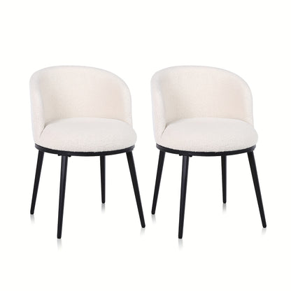Eetkamerstoelen – Dining Stoelen – Keukenstoelen – Woonkamerstoelen – Café Stoelen – Set van 2 – Ergonomisch Armlos Design – Velvet Bekleding Met Metalen Frame
