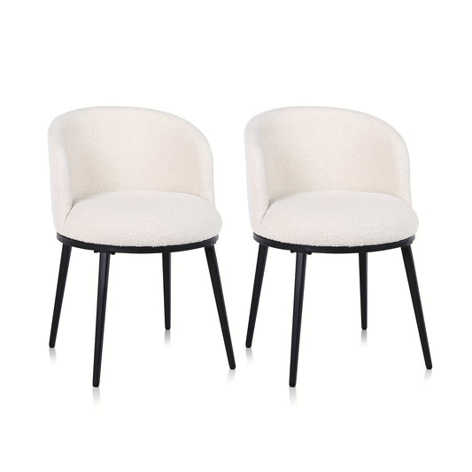 Eetkamerstoelen – Dining Stoelen – Keukenstoelen – Woonkamerstoelen – Café Stoelen – Set van 2 – Ergonomisch Armlos Design – Velvet Bekleding Met Metalen Frame