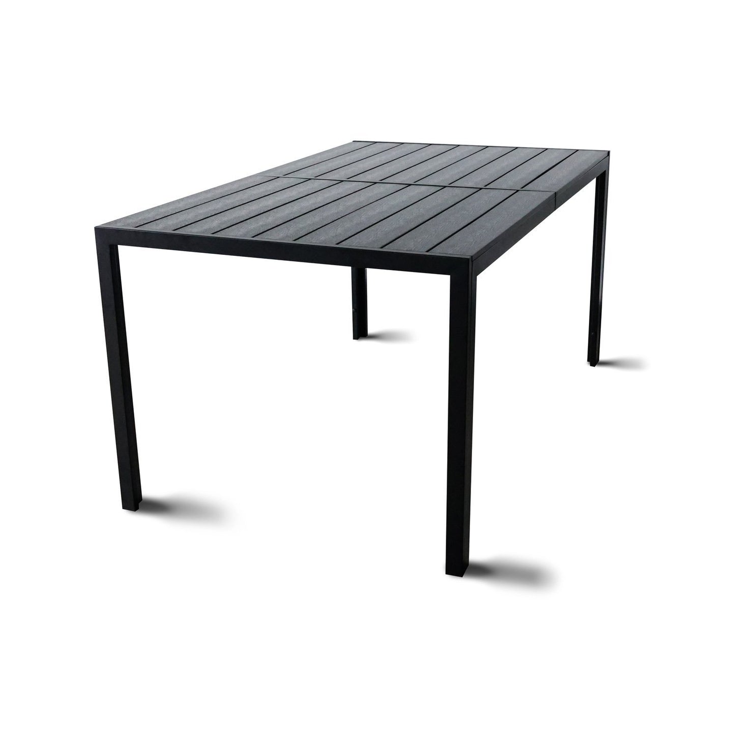Tuintafel – Buitentafel – Terrastafel – Buiten eettafel – Metaal En Hout – Stevig Gepoedercoat Frame – Ruim 150x90 cm – Weerbestendig Design