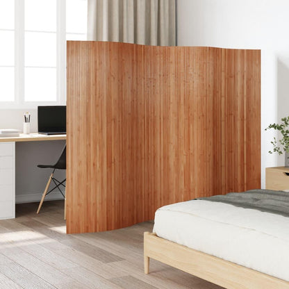 Kamerverdeler – Ruimteverdeler – Scheidingswand – Privacyscherm – Bamboe Room Divider – Vrijstaand & Opvouwbaar – 165x250 cm – Natuurlijk Hout
