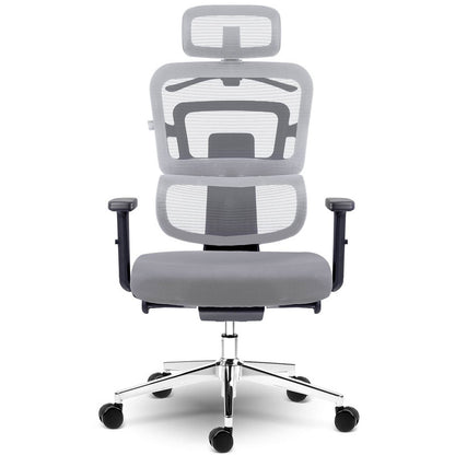 Bureaustoel – Kantoorstoel – Office Chair – Draaistoel – Gamingstoel – Ademend Microfiber – Verstelbare Hoogte 44-52 cm - Grijs