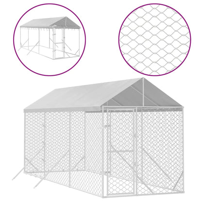 Buitenren Kleine Dieren – Hondenren – Kippenren – Konijnenren – Dierenren – 2x6x2,5 Meter – Gegalvaniseerd Staal – Water- en UV-bestendig Dak