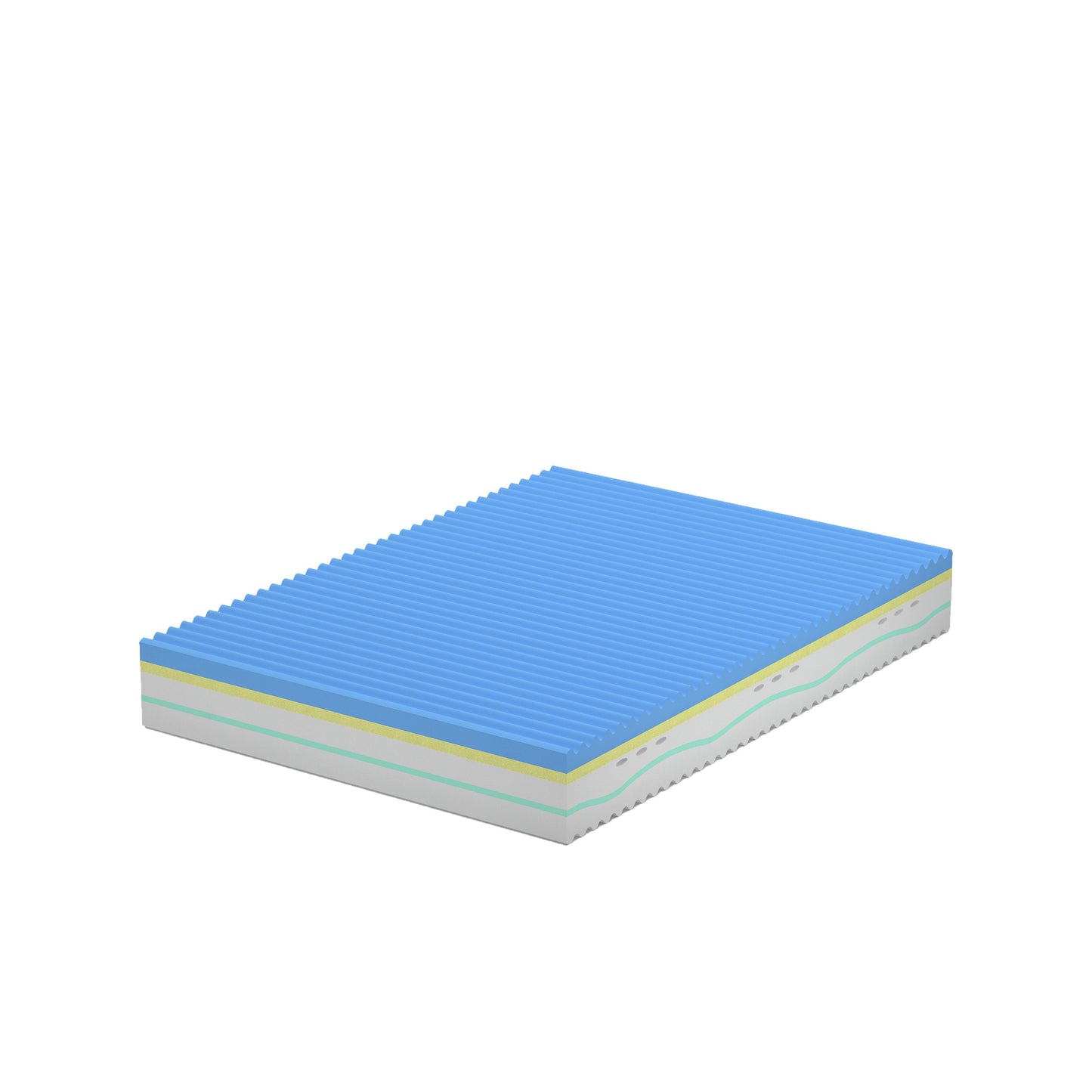 Traagschuim Matras – Schuimmatras – Ergonomisch Matras – 5-Lagen Matras – Hypoallergeen Matras – Variant 80x190x25 cm – 13 Zones Ondersteuning – Dubbellaags Stevigheid