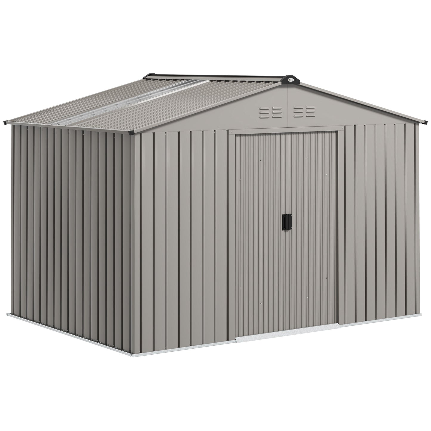 Tuinhuisje – Tuinschuur – Berging – Opbergschuur – Metalen Tuinkast – 5,4 m² – Gegalvaniseerd Staal – Schuifdeuren Met Slot – Ventilatieroosters – Antraciet