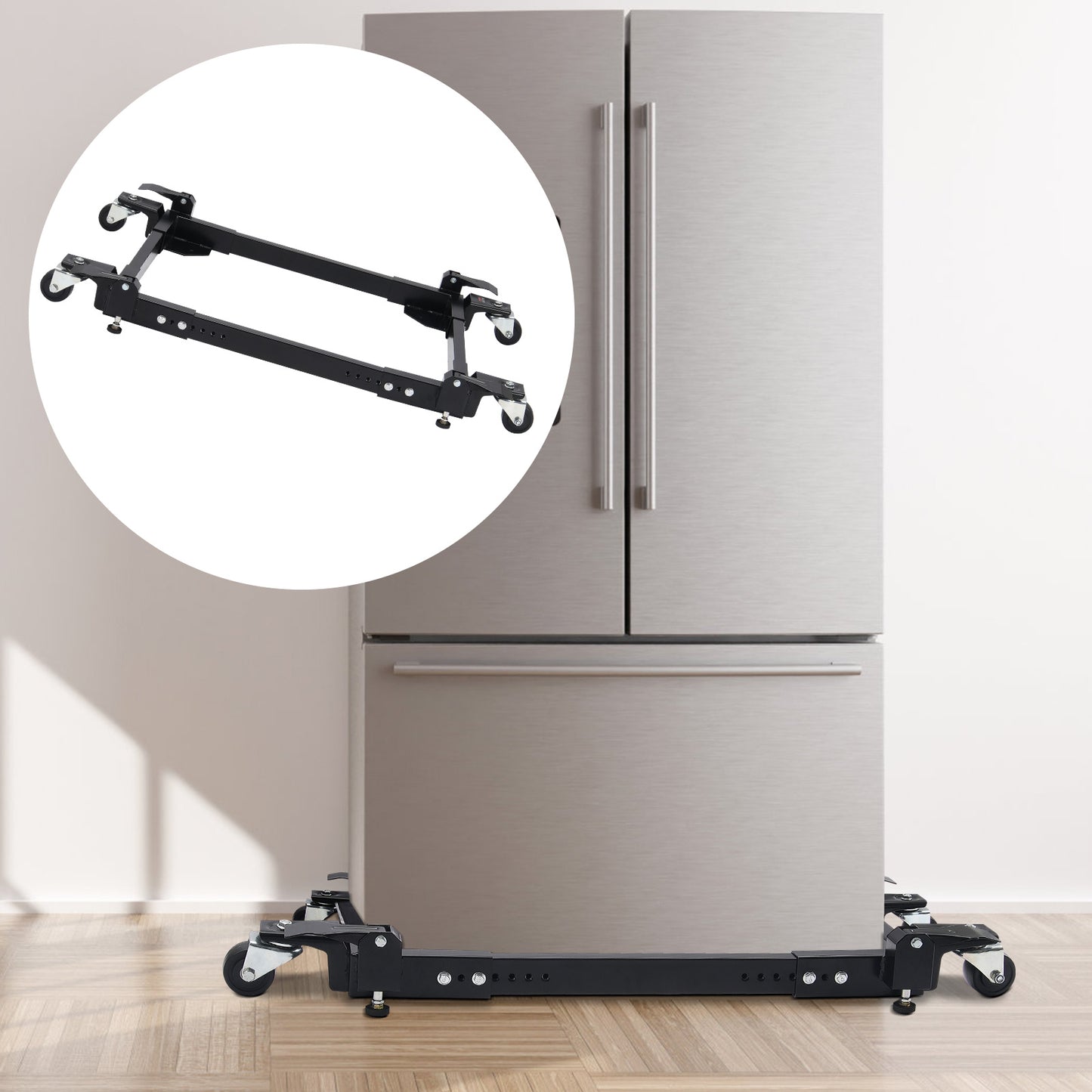 Mobiele Basis – Verstelbare Onderstel – Apparaten Dolly – Machine Rolling Frame – Zware Lasten Verplaatsing – 46x61 cm – Draagvermogen 680 kg – Q235 Koolstofstaal