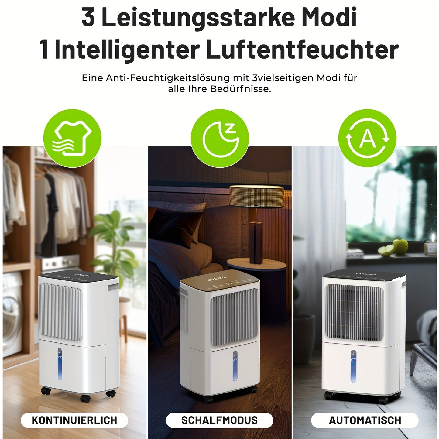 Ontvochtiger – Luchtontvochtiger – Vochtvreter – Vochtverwijderaar – Kledingdroger – 16 Liter Capaciteit – Digitale Vochtigheidsmeter met Timer