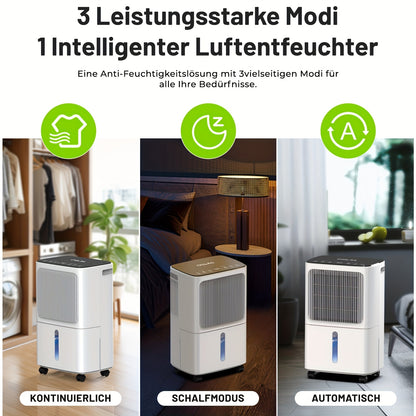 Ontvochtiger – Luchtontvochtiger – Vochtvreter – Vochtverwijderaar – Kledingdroger – 16 Liter Capaciteit – Digitale Vochtigheidsmeter met Timer