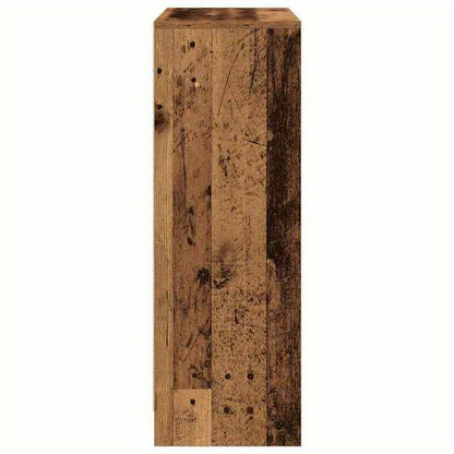 Modern Rustic Hardwood Sideboard with Drawers and Doors - 73x31x90cm, Natural Wood Finish, Ample Storage for Living Room or Dining Area, Wooden Decor