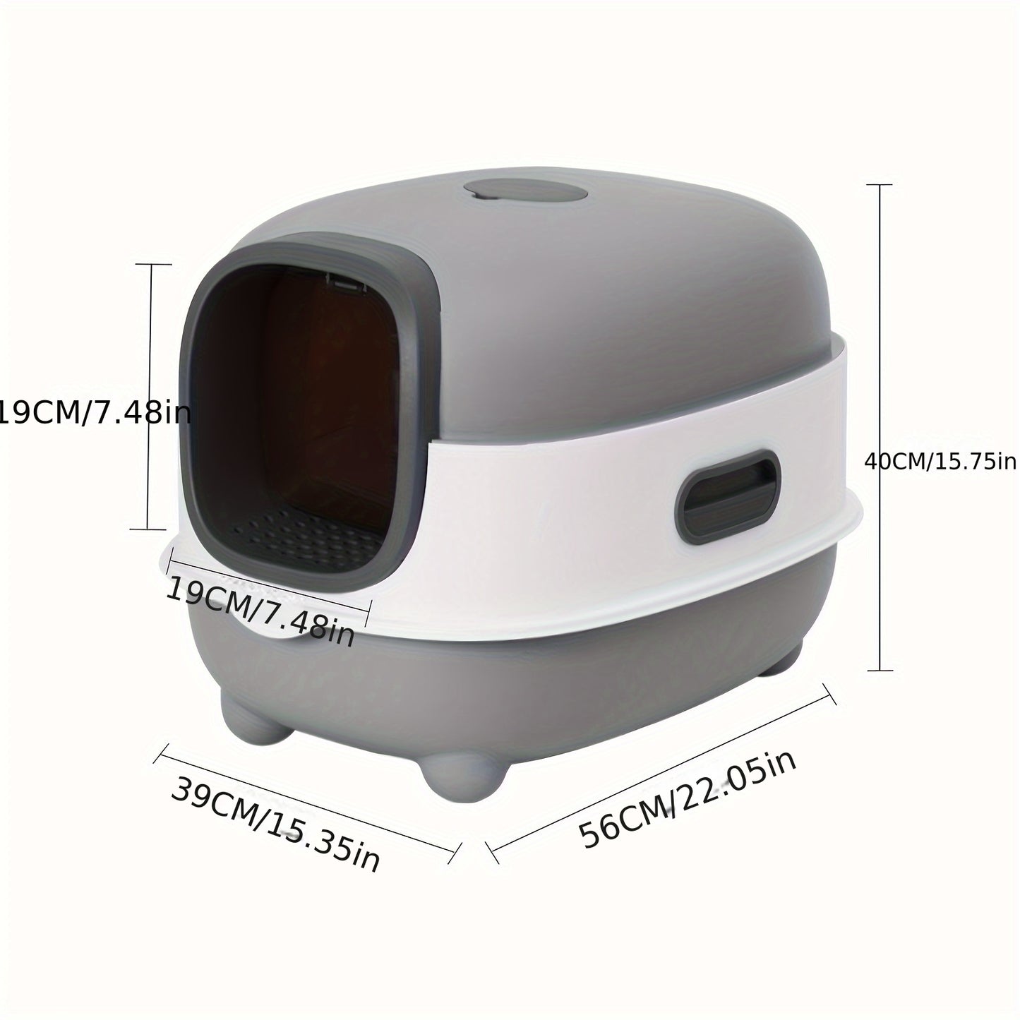 Kattenbak – Kattentoilet – Kattenbakken – Kattenbak Accessoires – Toilet Trainingssysteem – Ruimtebesparend – Duurzaam ABS kunststof – 39x56x40 cm – Hygiënisch & Makkelijk schoon te maken