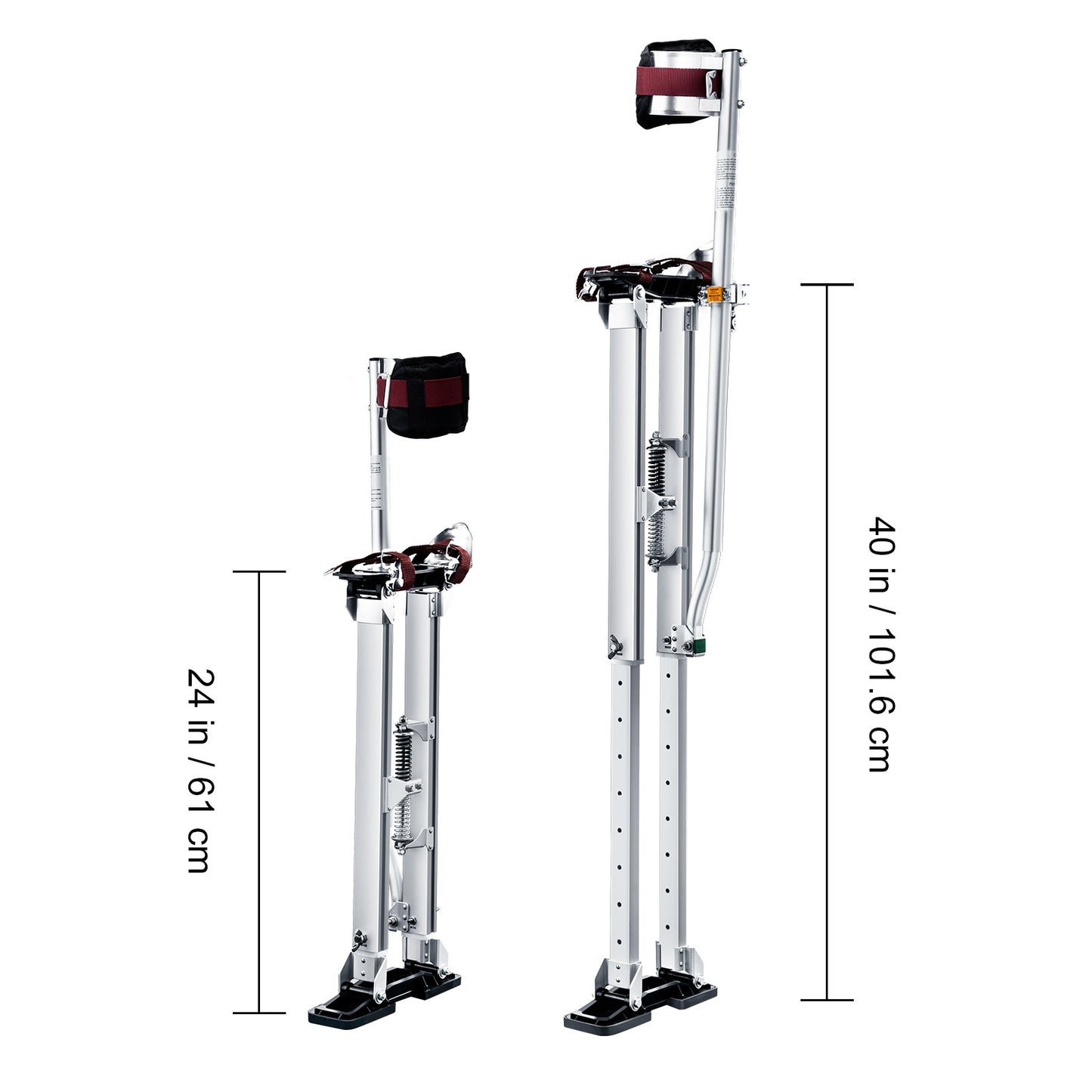 Steigerpennen – Werksteunen – Schalmen – Traplopers – Aluminium Steigers – Verstelbaar 60-102 cm – Inklapbare Knieschermen – Antislip Rubberzolen