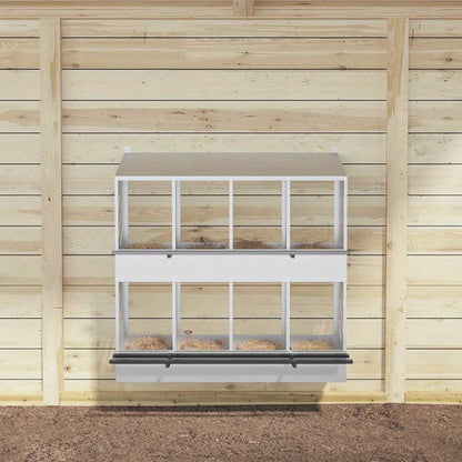 Kippennestbox – Nestkast – Legnest – Kipnest – Nestbak – 8 Compartimenten – Gegalvaniseerd Staal