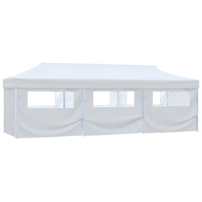 Pop-up Partytent – Vouwtent – Evenemententent – Tent Met Zijwanden – Buiten Tent – 3x9 Meter – 8 Afneembare Zijwanden – Stevig Stalen Frame