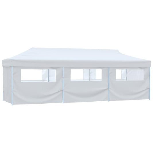 Pop-up Partytent – Vouwtent – Evenemententent – Tent Met Zijwanden – Buiten Tent – 3x9 Meter – 8 Afneembare Zijwanden – Stevig Stalen Frame