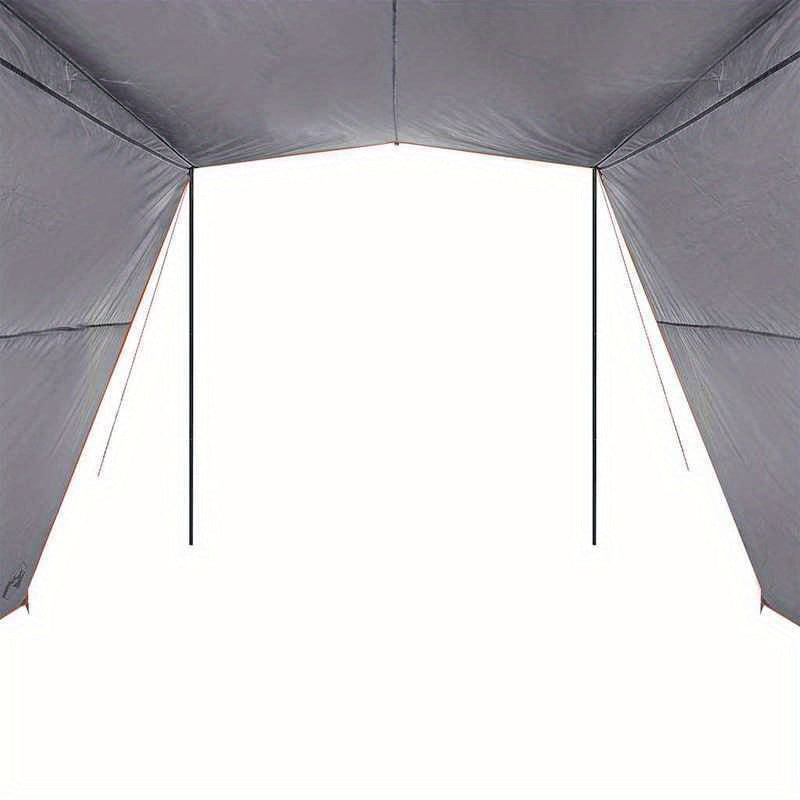 Tent Fly – Tentzeil – Luifel – Kampeertent Overkapping – Outdoor Schaduwdoek – Grijs – Groot Formaat 302x240x240 cm – UV Bescherming & Waterdicht Polyester