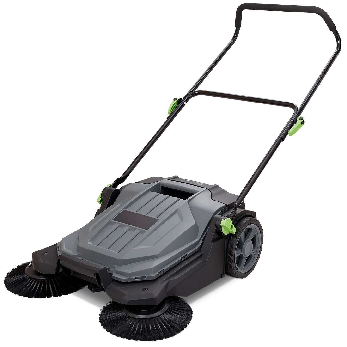 Veegmachine – Handveger – Veegwagen – Tuinruimer – Bladveger – Koolstofstaal & ABS – 65 cm Veegbreedte – 19 Liter Opvangbak